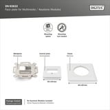 Digitus Piastra frontale e telaio di montaggio per moduli multimediali / Keystone bianco