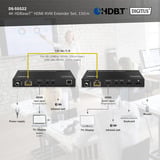 Digitus Set extender KVM HDMI 4K HDBaseT, Estensione HDMI Nero