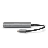 Digitus USB-C 4 porte, Hub USB argento