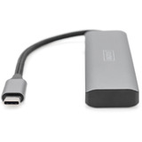 Digitus USB-C 4 porte, Hub USB argento