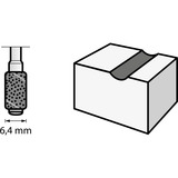 Dremel Nastro abrasivo Ø 6,4 mm, grana 60, con gambo abrasivo 