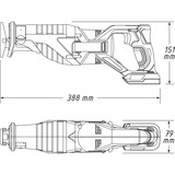 Hazet Sega a gattuccio a batteria 18 volt, Scambiarsi sega blu/Nero