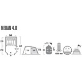 High Peak Meran 4.0, Tenda grigio/Verde