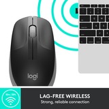 Logitech M190 mouse Ambidestro RF Wireless Ottico 1000 DPI Nero/grigio, Ambidestro, Ottico, RF Wireless, 1000 DPI, Nero, Grigio