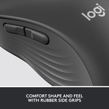 Logitech Signature M650 mouse Mano destra RF senza fili + Bluetooth Ottico 2000 DPI grafite, Mano destra, Ottico, RF senza fili + Bluetooth, 2000 DPI, Grafite