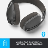 Logitech Zone Vibe 100, Headset Nero