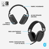 Logitech Zone Vibe 100, Headset Nero