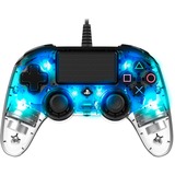 Nacon PS4OFCPADCLBLUE periferica di gioco Blu, Trasparente USB Gamepad Analogico/Digitale PC, PlayStation 4 trasparente/Blu, Gamepad, PC, PlayStation 4, Pulsante Opzioni, Pulsante Condividi, Analogico/Digitale, Cablato, USB
