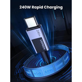 UGREEN 45068 cavo USB 2 m USB C 0,48 Gbit/s 240 W Nero, Grigio Nero/grigio, 2 m, USB C, USB C, 0,48 Gbit/s, Nero, Grigio