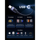 UGREEN 45068 cavo USB 2 m USB C 0,48 Gbit/s 240 W Nero, Grigio Nero/grigio, 2 m, USB C, USB C, 0,48 Gbit/s, Nero, Grigio
