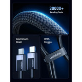 UGREEN 45068 cavo USB 2 m USB C 0,48 Gbit/s 240 W Nero, Grigio Nero/grigio, 2 m, USB C, USB C, 0,48 Gbit/s, Nero, Grigio