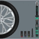 Wera Set per cambio ruote Click-Torque Lock C 3 KFZ 1, 6 pezzi, Chiave dinamometrica 