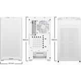 be quiet! Pure Base 501 LX White Midi Tower Bianco, Chassis Tower bianco, Midi Tower, PC, Bianco, ATX, micro ATX, Mini-ATX, Acrilonitrile butadiene stirene (ABS), Vetro, Acciaio, Multi