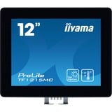 iiyama TF1215MC-B1 monitor e sensore ambientale industriale, Monitor LED Nero, 25 ms, Nero, 30,7 cm (12.1"), 435 mm, 435 mm, 355 mm