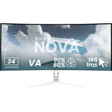 Arozzi Nova 34T2K165, Monitor di gioco bianco
