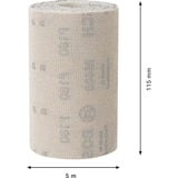 Bosch Expert Abrasivo a rete in rotolo M480, Foglio abrasivo Rotolo di carta vetrata, A grana media, P180, Lavoro di finitura, Sverniciatura, Legno, Beige