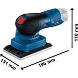 Bosch GSS 12V-13 Professional, Levigatrice orbitale blu/Nero, 82 dB, 71 dB, 357 mm, 442 mm, 151 mm