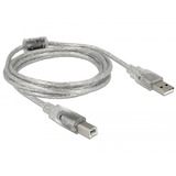 DeLOCK 83894 cavo USB 2 m USB 2.0 USB A USB B Trasparente trasparente, 2 m, USB A, USB B, USB 2.0, Maschio/Maschio, Trasparente