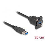 DeLOCK Cavo USB 3.2 Gen 1 tipo D, spina USB-A > presa USB-A Nero