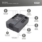 Digitus Gruppo di continuità All-in-One, 600VA/360Watt, UPS Nero