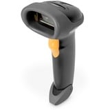 Digitus Lettore manuale di codici a barre 1D, Scanner di codici a barre grigio/Nero, Lettore di codici a barre portatile, 1D, Lineare, Codabar, Code 128, Code 32, Code 39, Code 93, EAN 128, EAN-13, EAN-8, GS1 DataBar, GS1-128..., -45 - 45°, 30 cm
