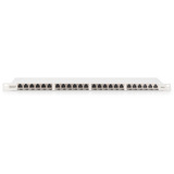 Digitus Pannello patch ad alta densità CAT 6A, classe EA, 24 porte, Patch Panel grigio
