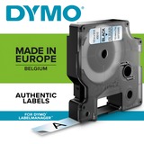 Dymo D1 etichette originali | 19 mm x 7 mm | stampa nera su trasparente | etichette autoadesive per etichettatrice LabelManager | 1 Pezzo, Nastro di scrittura Nero trasparente, Poliestere, Belgio, -18 - 90 °C, DYMO, LabelManager, LabelWriter 450 DUO