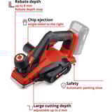 EINHELL TE-PL 18/82 Li Solo, 4345400, Aereo elettrico rosso/Nero