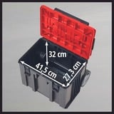 EINHELL Valigetta di sistema E-Case L, Cassetta portautensili Nero/rosso scuro