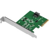 Icy Dock MB408A5 "EXLink" MCIO 4i (SFF-TA-1016) a adattatore PCIe 5.0 x4, Scheda di interfaccia 