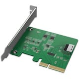 Icy Dock MB408A5 "EXLink" MCIO 4i (SFF-TA-1016) a adattatore PCIe 5.0 x4, Scheda di interfaccia 