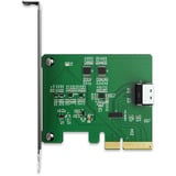 Icy Dock MB408A5 "EXLink" MCIO 4i (SFF-TA-1016) a adattatore PCIe 5.0 x4, Scheda di interfaccia 