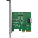 Icy Dock MB408A5 "EXLink" MCIO 4i (SFF-TA-1016) a adattatore PCIe 5.0 x4, Scheda di interfaccia 