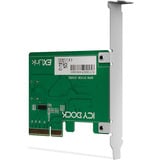 Icy Dock MB408A5 "EXLink" MCIO 4i (SFF-TA-1016) a adattatore PCIe 5.0 x4, Scheda di interfaccia 