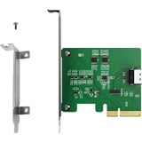 Icy Dock MB408A5 "EXLink" MCIO 4i (SFF-TA-1016) a adattatore PCIe 5.0 x4, Scheda di interfaccia 