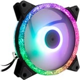 Inter-Tech RS-071 RGB Case per computer Ventilatore 12 cm Nero, Bianco Nero, Ventilatore, 12 cm, 1200 Giri/min, 22 dB, 59,81 m³/h, Nero, Bianco