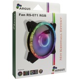 Inter-Tech RS-071 RGB Case per computer Ventilatore 12 cm Nero, Bianco Nero, Ventilatore, 12 cm, 1200 Giri/min, 22 dB, 59,81 m³/h, Nero, Bianco