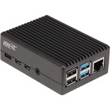Joy-IT RB-AlucaseP4+08 Alloggi Nero, Housing Nero (opaco), Alloggi, Raspberry Pi, Raspberry Pi, Nero, Alluminio, 65 mm