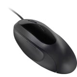 Kensington Mouse Pro Fit® Ergo con cavo Nero, Mano destra, Ottico, USB tipo A, 3200 DPI, Nero