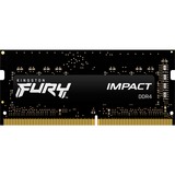 Kingston FURY FURY Impact memoria 8 GB 1 x 8 GB DDR4 3200 MHz Nero, 8 GB, 1 x 8 GB, DDR4, 3200 MHz, 260-pin SO-DIMM, Nero