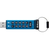 Kingston IronKey Keypad 200 da 64 GB, FIPS 140-3 livello 3 (in fase di approvazione) crittografata AES-256, Chiavetta USB FIPS 140-3 livello 3 (in fase di approvazione) crittografata AES-256, 64 GB, USB tipo A, 3.2 Gen 1 (3.1 Gen 1), 145 MB/s, Sleeve, Blu