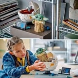 LEGO Star Wars 75403 Grogu e Carrozzina con Rana Sorgan e Minifigure di Grogu da Collezione, Giocattolo per Bambini 10+, Giochi di costruzione Giocattolo per Bambini 10+, Set da costruzione, 10 anno/i, Plastica, 1048 pz, 1,26 kg