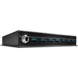 Lindy 43128 hub di interfaccia 5000 Mbit/s Nero, Hub USB USB 3.2 Gen 1 (3.1 Gen 1) Type-A, 5000 Mbit/s, Nero, 0,8 m, 185 mm, 75 mm