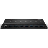 Lindy 43128 hub di interfaccia 5000 Mbit/s Nero, Hub USB USB 3.2 Gen 1 (3.1 Gen 1) Type-A, 5000 Mbit/s, Nero, 0,8 m, 185 mm, 75 mm