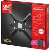 One for all Supporto da parete per TV WM6211, Montaggio a parete Nero