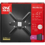 One for all Supporto da parete per TV WM6211, Montaggio a parete Nero