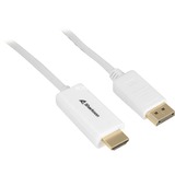 Sharkoon Cavo adattatore Displayport 1.2 > HDMI 4K bianco