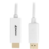 Sharkoon Cavo adattatore Displayport 1.2 > HDMI 4K bianco