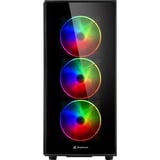 Sharkoon TG5 Pro RGB Midi Tower Nero Nero, Midi Tower, PC, Nero, ATX, micro ATX, Mini-ITX, Acciaio, Vetro temperato, Giocare