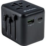 Verbatim 49544 adattatore per presa di corrente Universale Nero, Viaggio di spina Nero, Universale, Universale, Tipo A, Tipo B, Tipo C (Europlug), Tipo E (FR), Tipo F, Tipo G (UK), Tipo I (AU), Tipo J (CH),..., Tipo A, Tipo B, Tipo C, Tipo D (UK), Tipo E (FR), Tipo F, Tipo G (UK), Tipo H (IL), Tipo I (AU),..., 100 - 250 V, 50 - 60 Hz